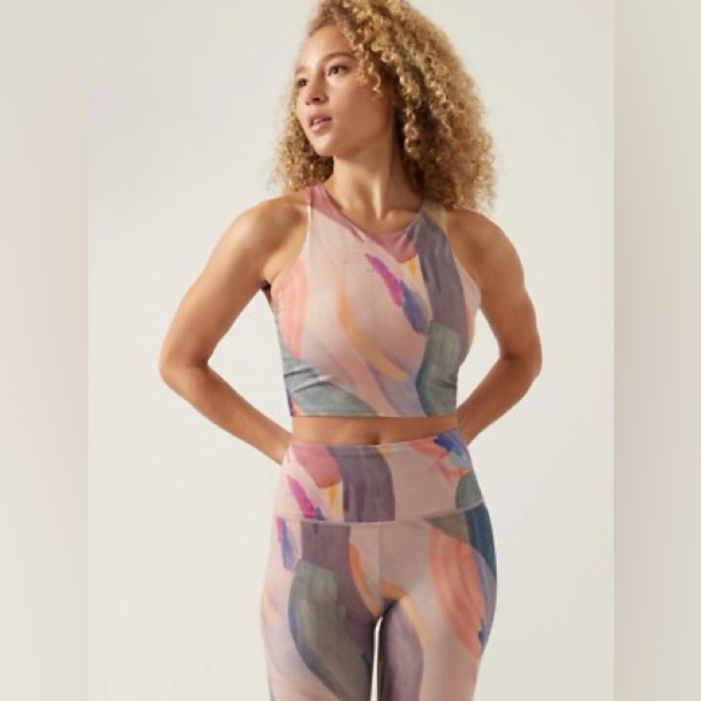 Athleta Athletic Watercolors Yoga Set in XS